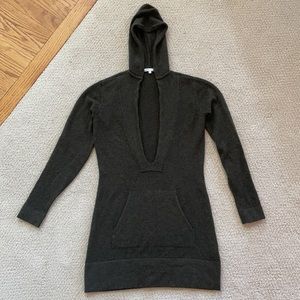 Vince hooded cashmere sweater dress